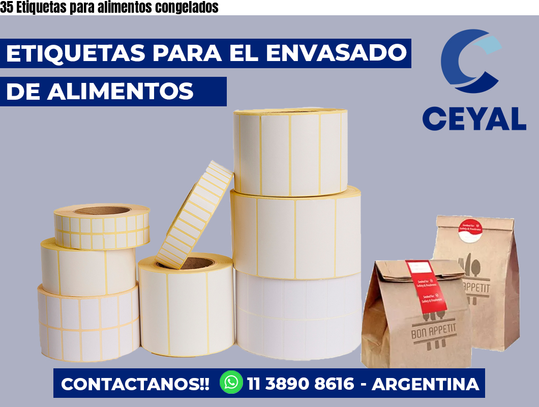 35 Etiquetas para alimentos congelados