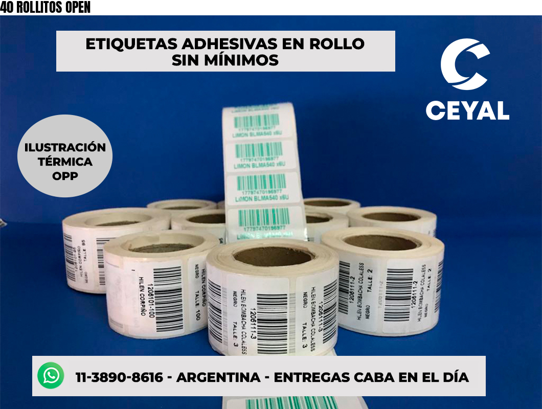 40 ROLLITOS OPEN