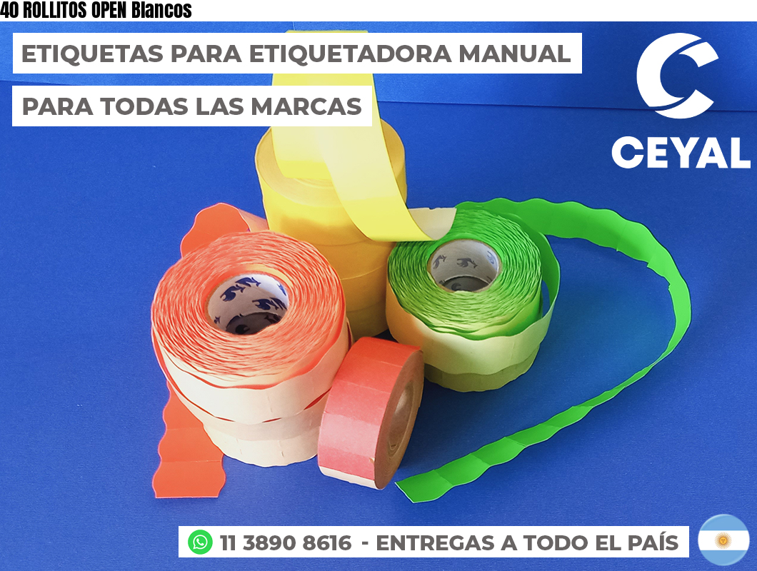 40 ROLLITOS OPEN Blancos