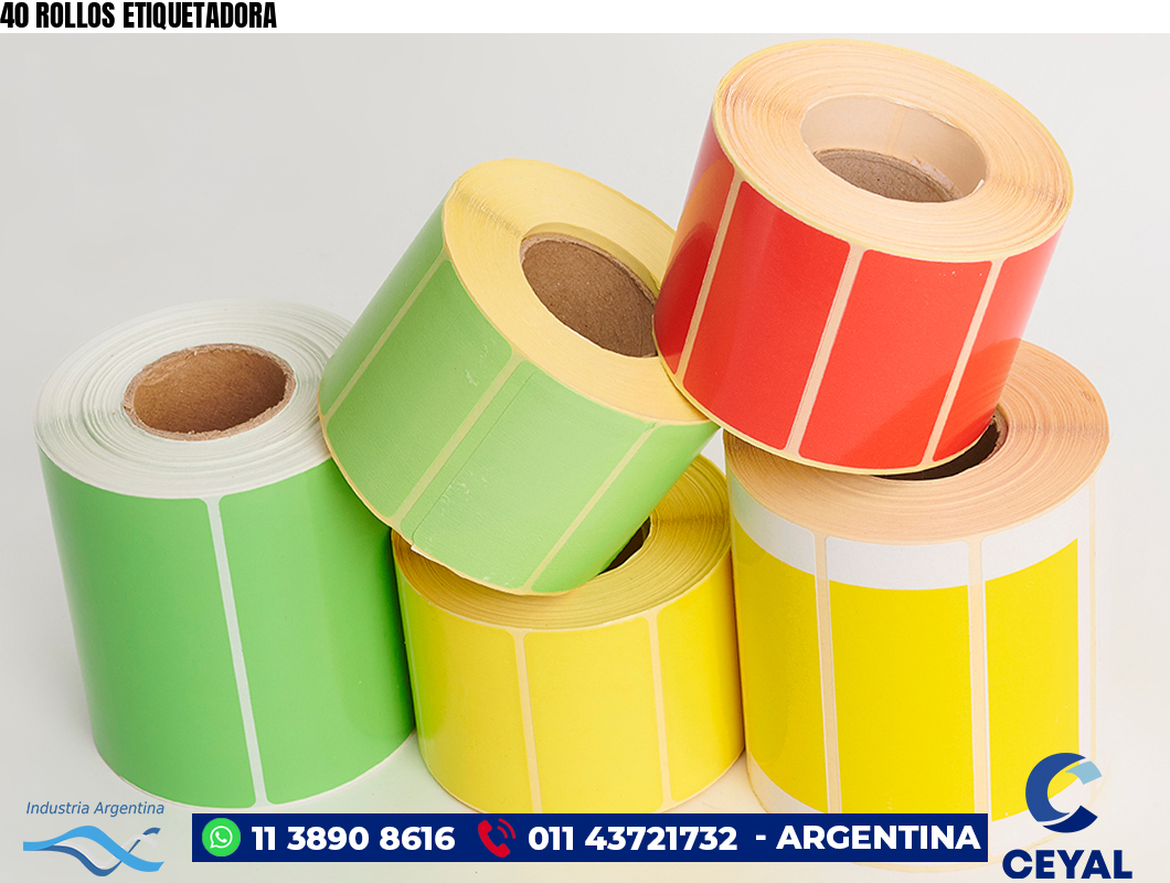 40 ROLLOS ETIQUETADORA