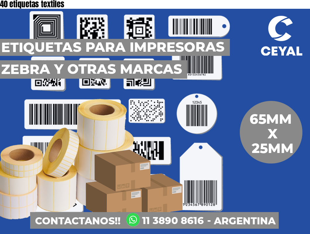 40 etiquetas textiles