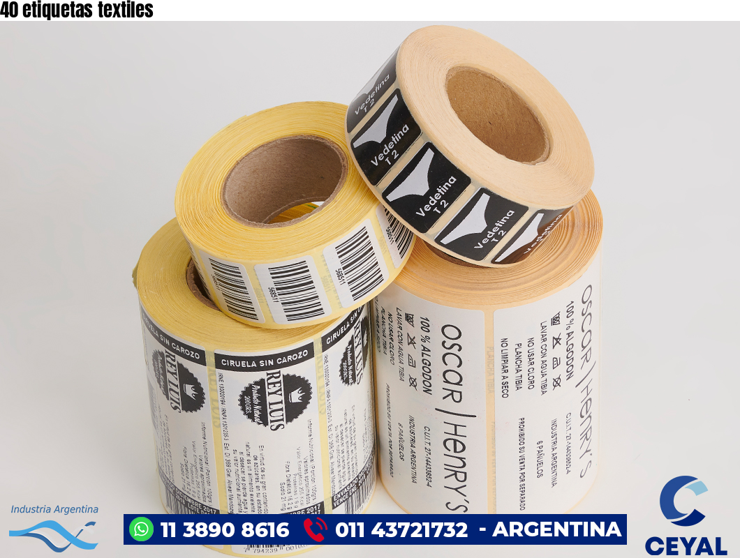 40 etiquetas textiles