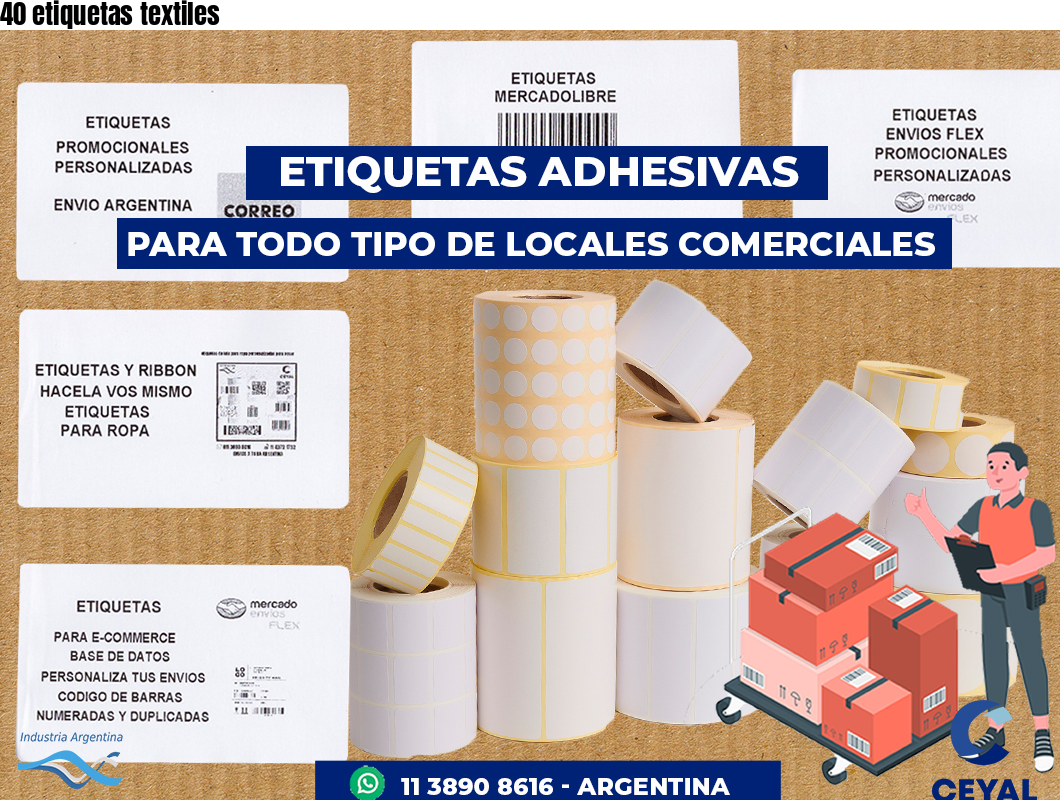 40 etiquetas textiles