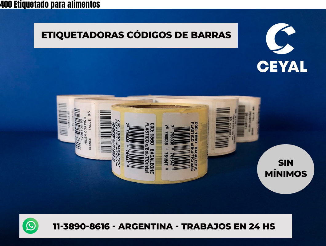 400 Etiquetado para alimentos