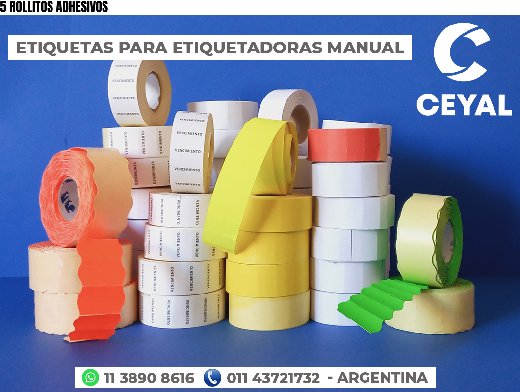5 ROLLITOS ADHESIVOS