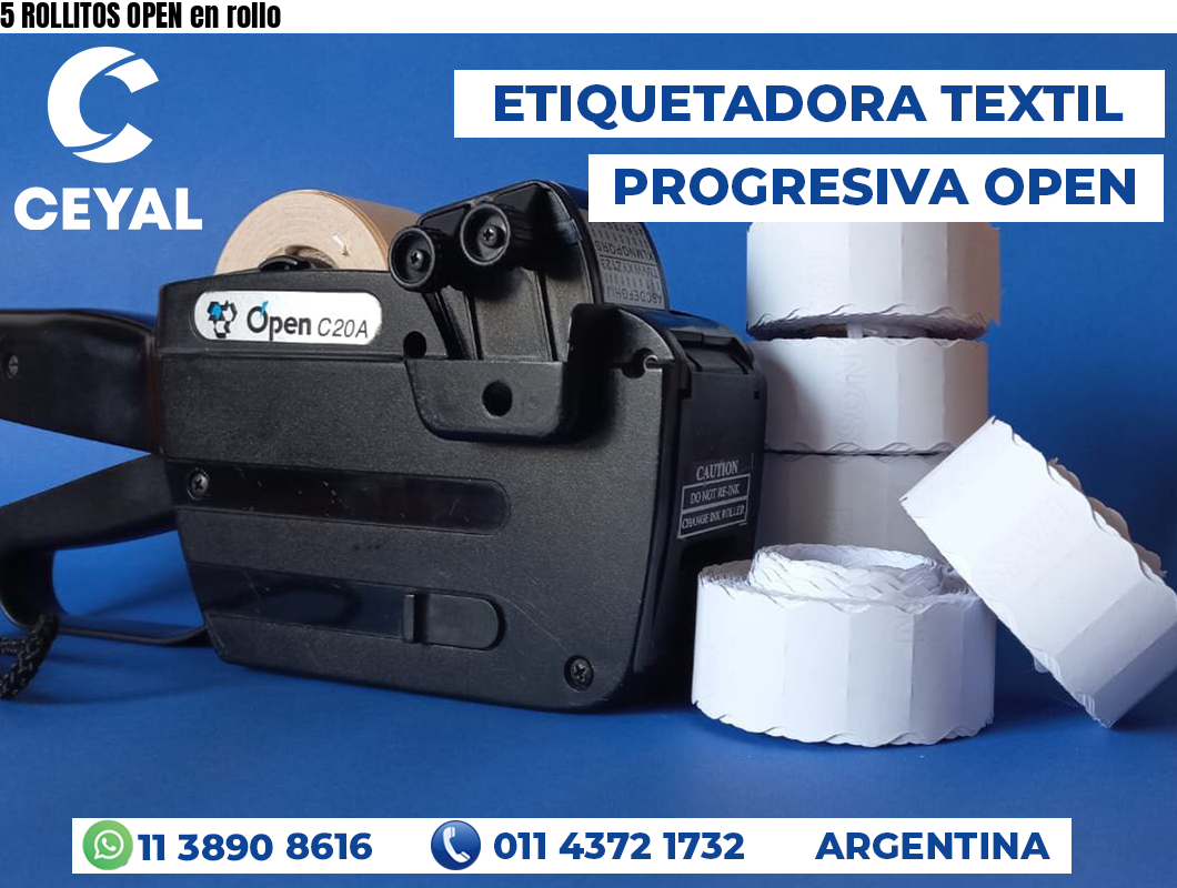 5 ROLLITOS OPEN en rollo