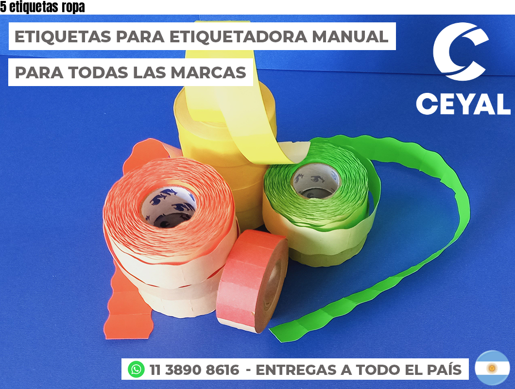 5 etiquetas ropa