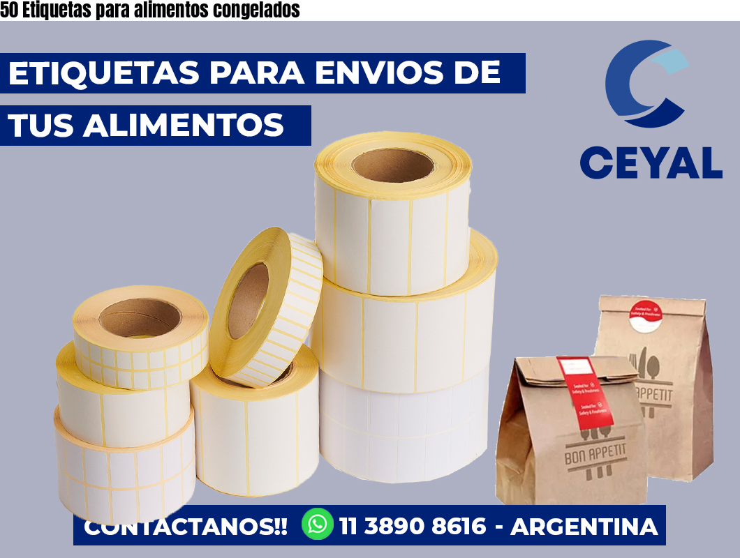 50 Etiquetas para alimentos congelados