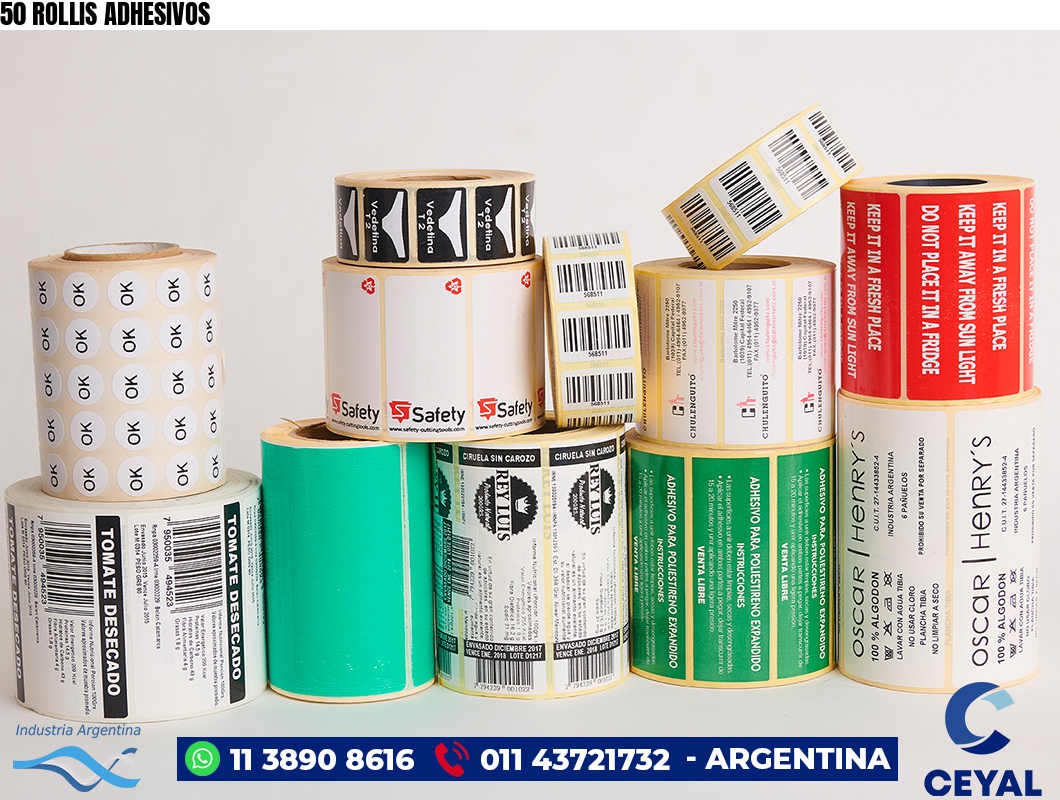 50 ROLLIS ADHESIVOS