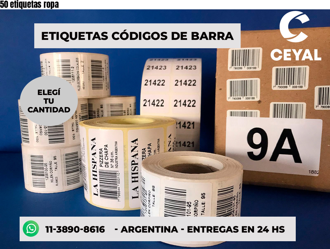 50 etiquetas ropa