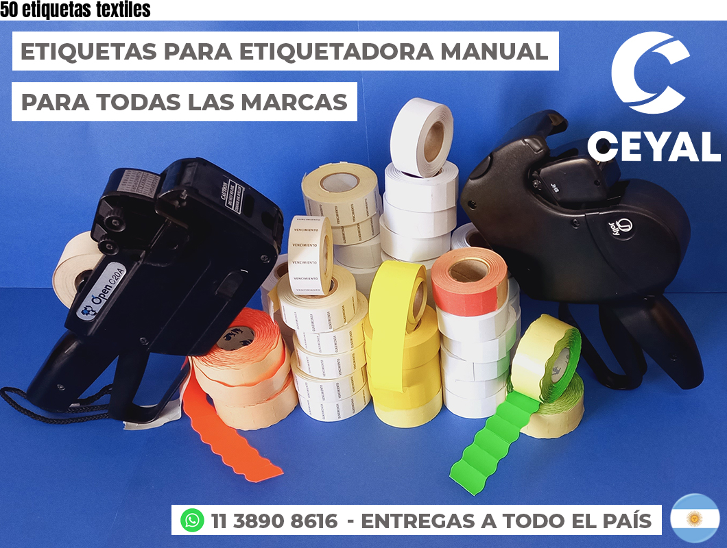 50 etiquetas textiles