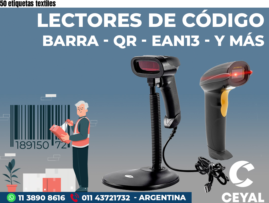 50 etiquetas textiles