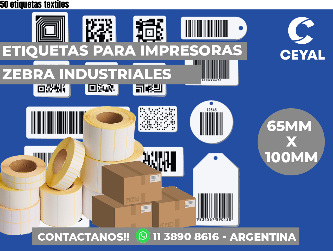 50 etiquetas textiles