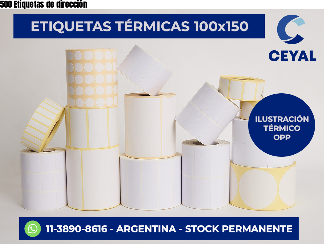 500 Etiquetas de dirección