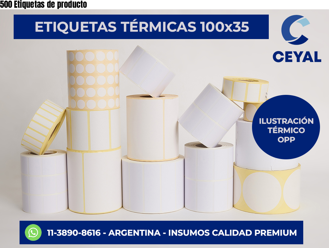 500 Etiquetas de producto