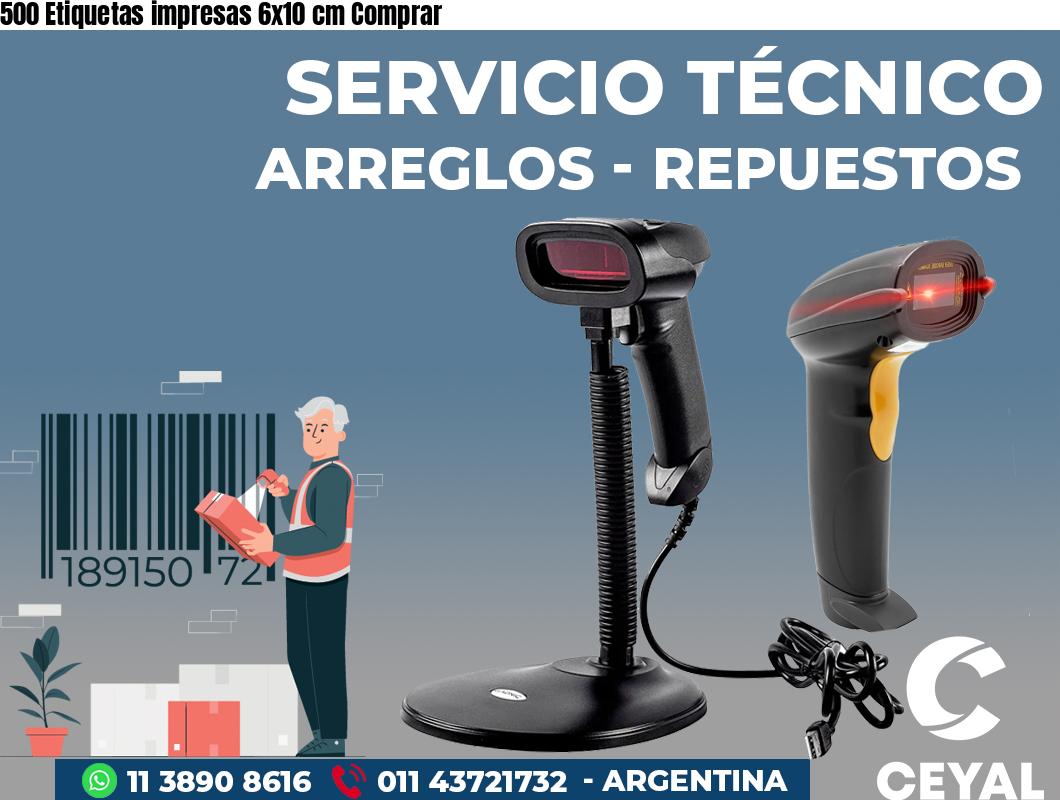 500 Etiquetas impresas 6x10 cm Comprar