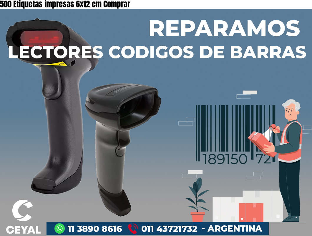 500 Etiquetas impresas 6x12 cm Comprar