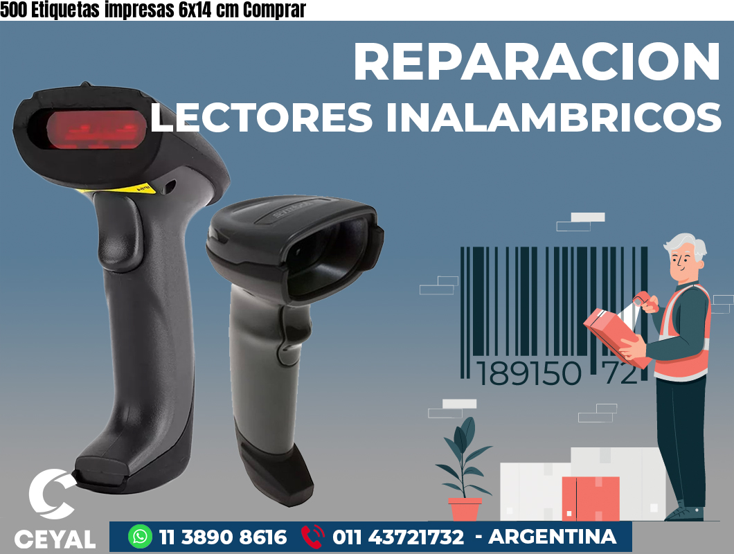 500 Etiquetas impresas 6x14 cm Comprar