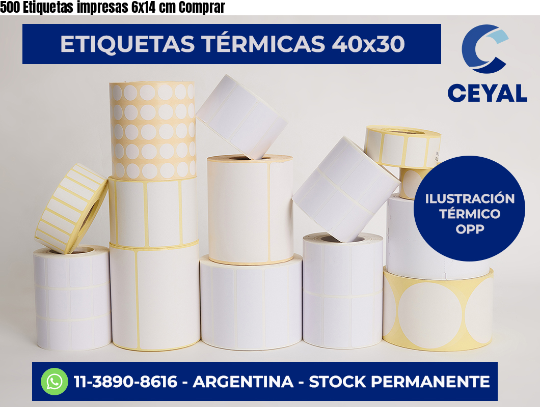500 Etiquetas impresas 6×14 cm Comprar