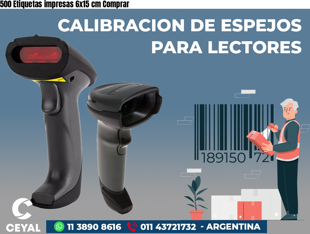 500 Etiquetas impresas 6x15 cm Comprar