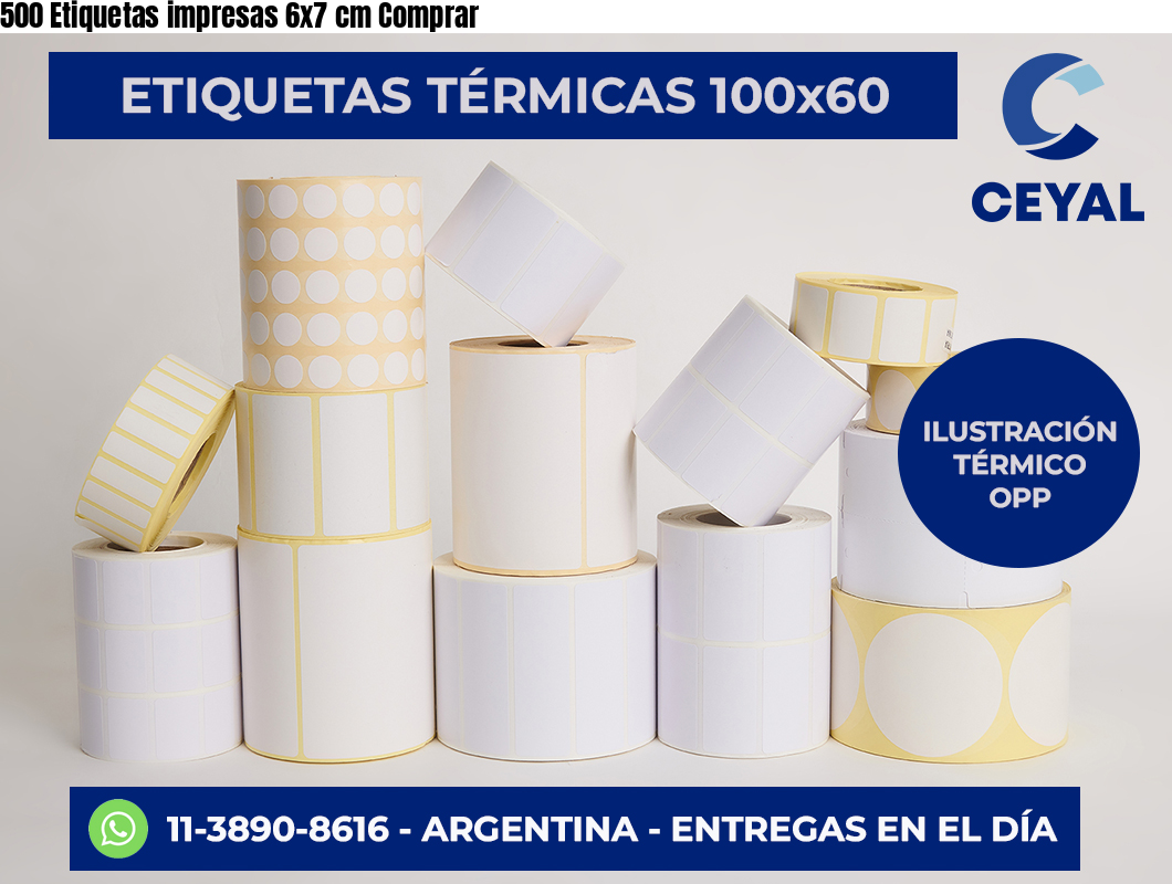 500 Etiquetas impresas 6×7 cm Comprar