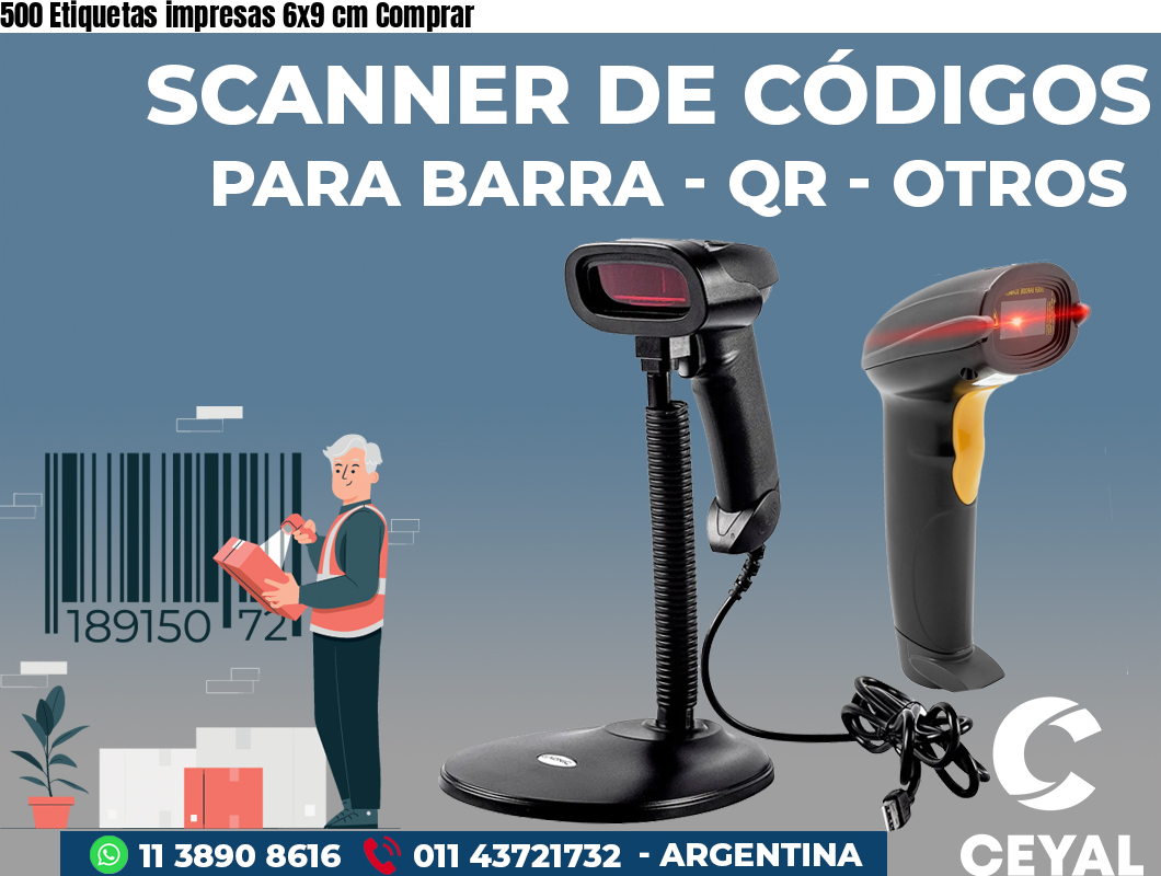 500 Etiquetas impresas 6x9 cm Comprar