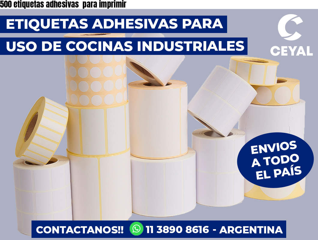 500 etiquetas adhesivas  para imprimir