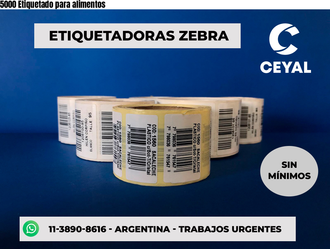 5000 Etiquetado para alimentos