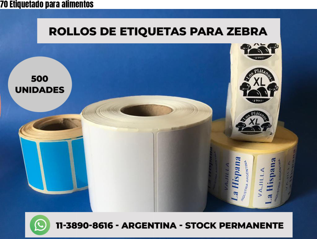 70 Etiquetado para alimentos