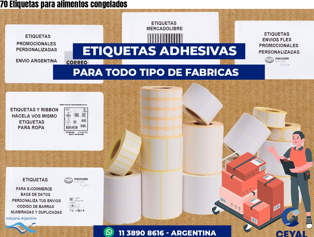 70 Etiquetas para alimentos congelados