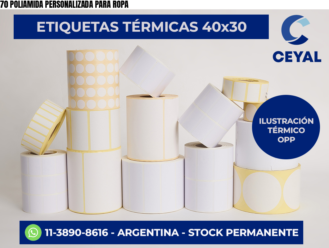 70 POLIAMIDA PERSONALIZADA PARA ROPA
