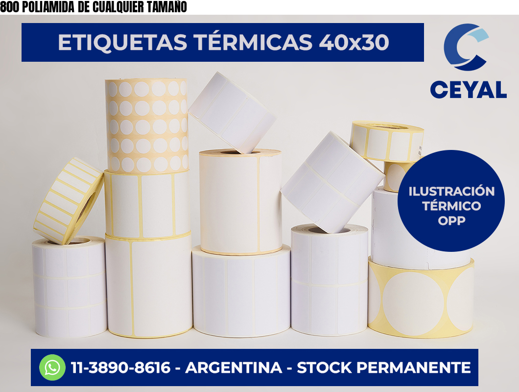 800 POLIAMIDA DE CUALQUIER TAMAÑO