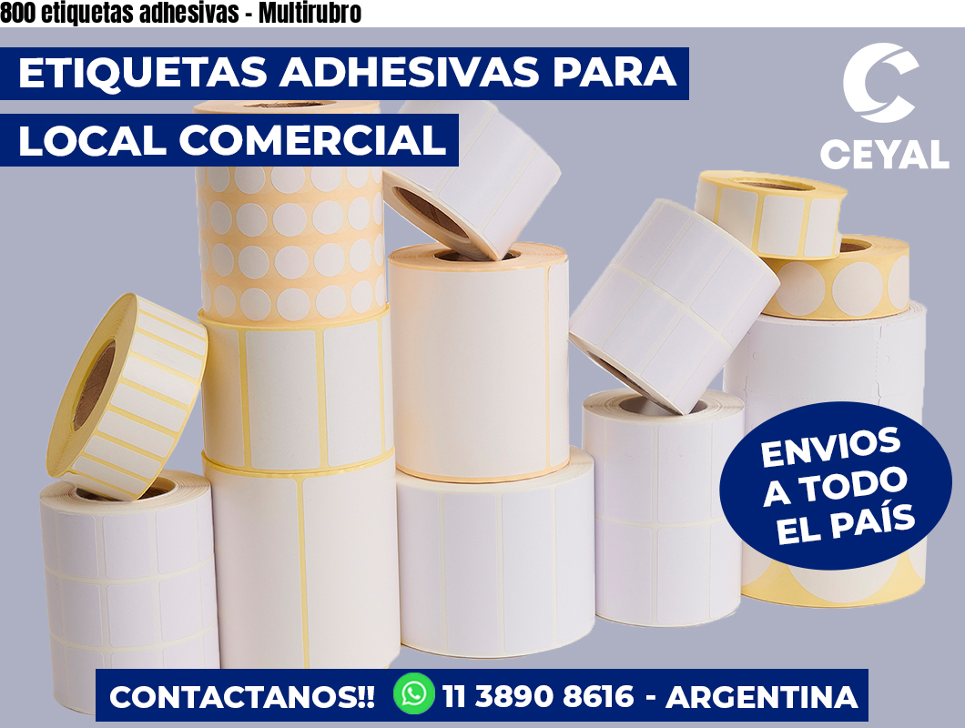 800 etiquetas adhesivas - Multirubro