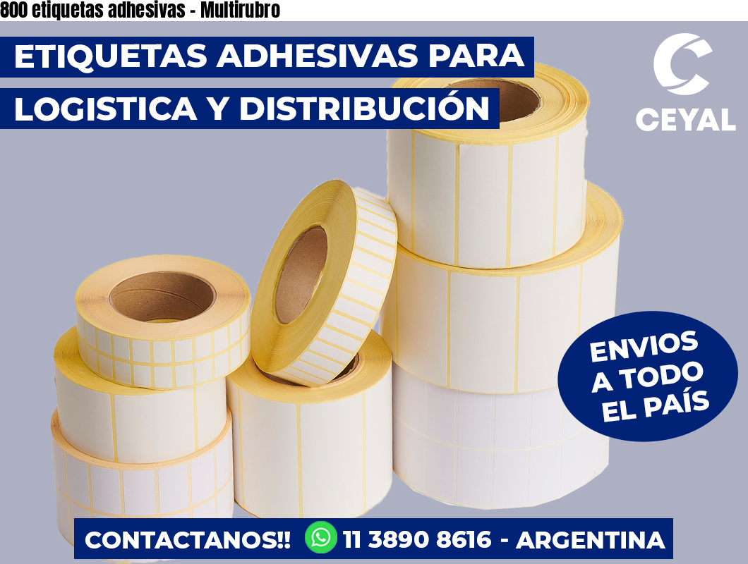 800 etiquetas adhesivas - Multirubro