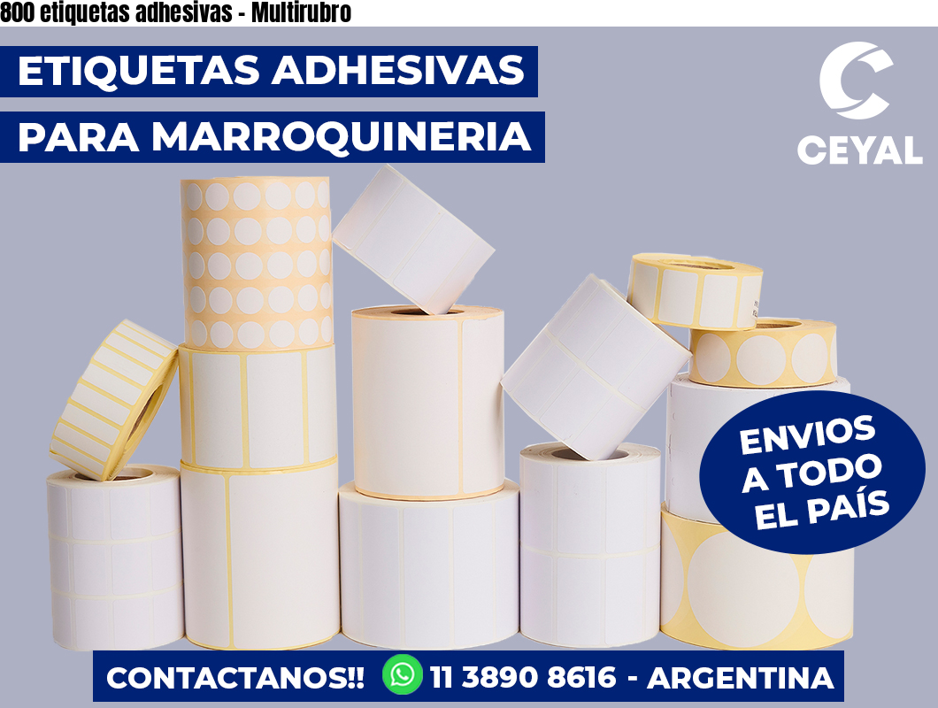 800 etiquetas adhesivas – Multirubro