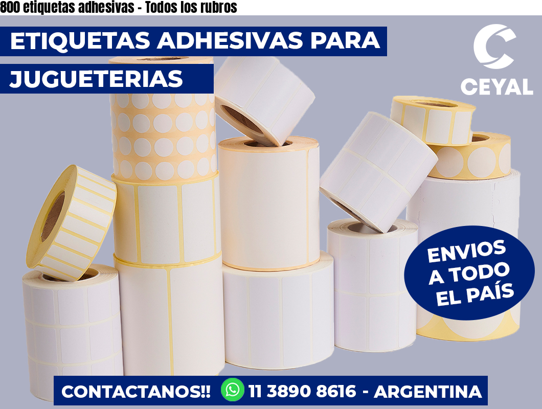 800 etiquetas adhesivas - Todos los rubros
