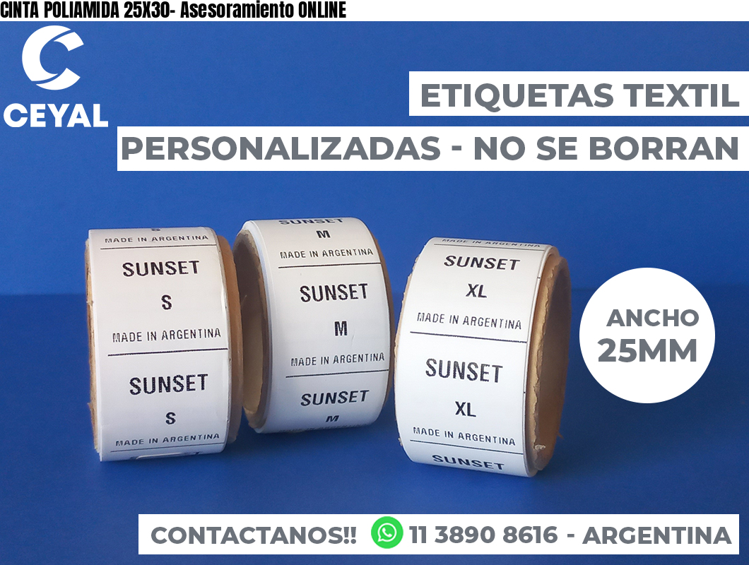 CINTA POLIAMIDA 25X30- Asesoramiento ONLINE