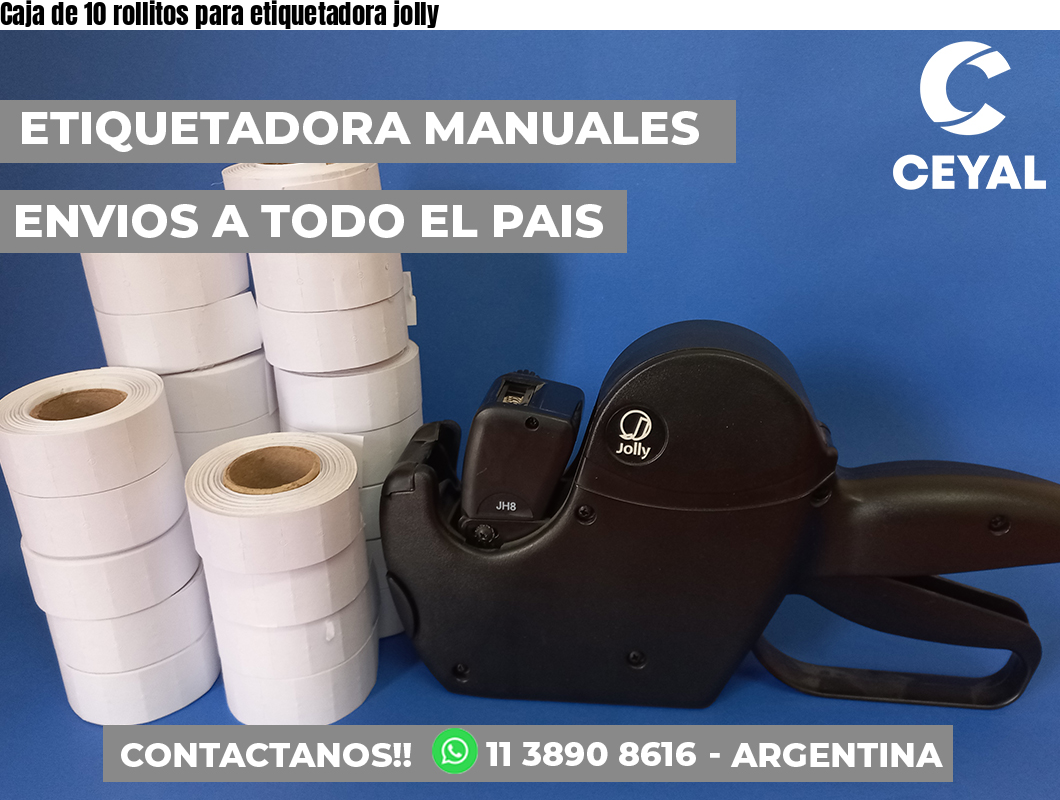 Caja de 10 rollitos para etiquetadora jolly