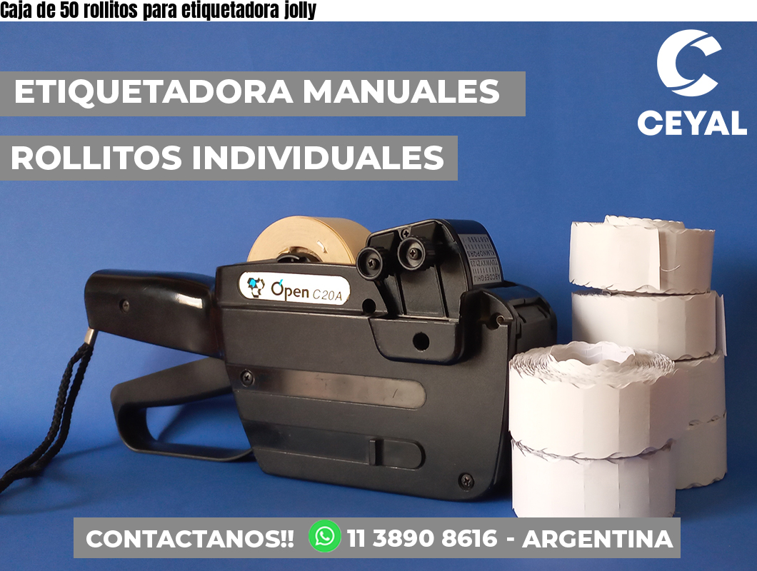 Caja de 50 rollitos para etiquetadora jolly