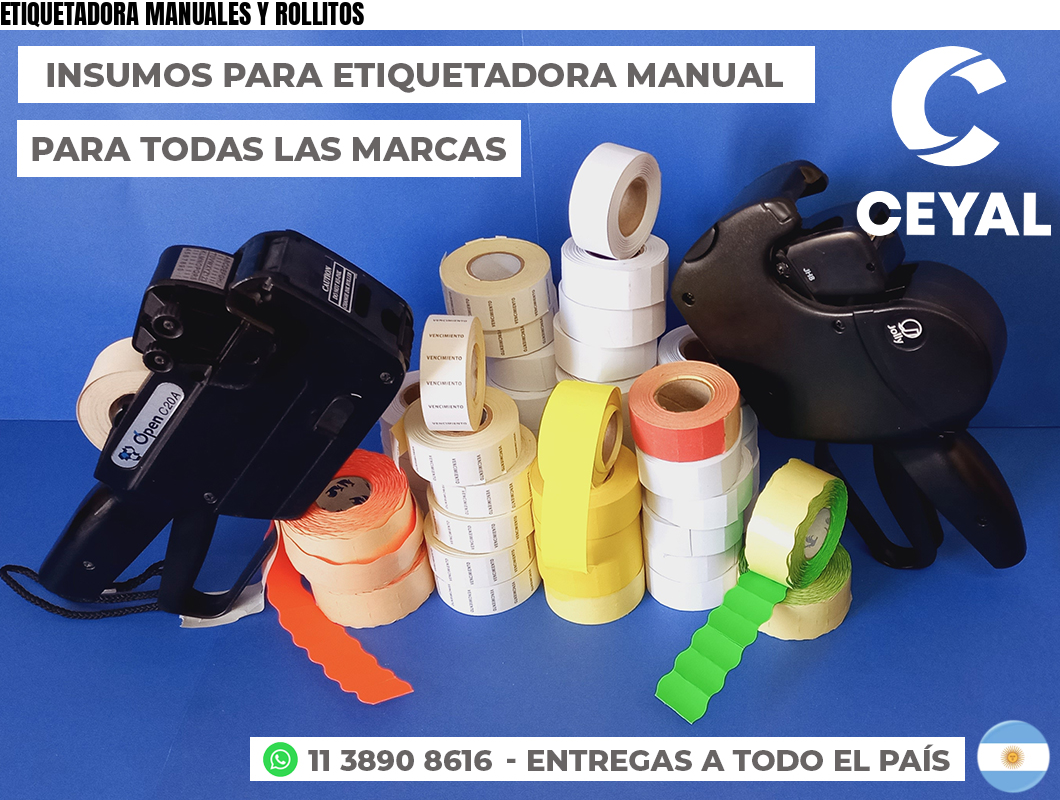 ETIQUETADORA MANUALES Y ROLLITOS