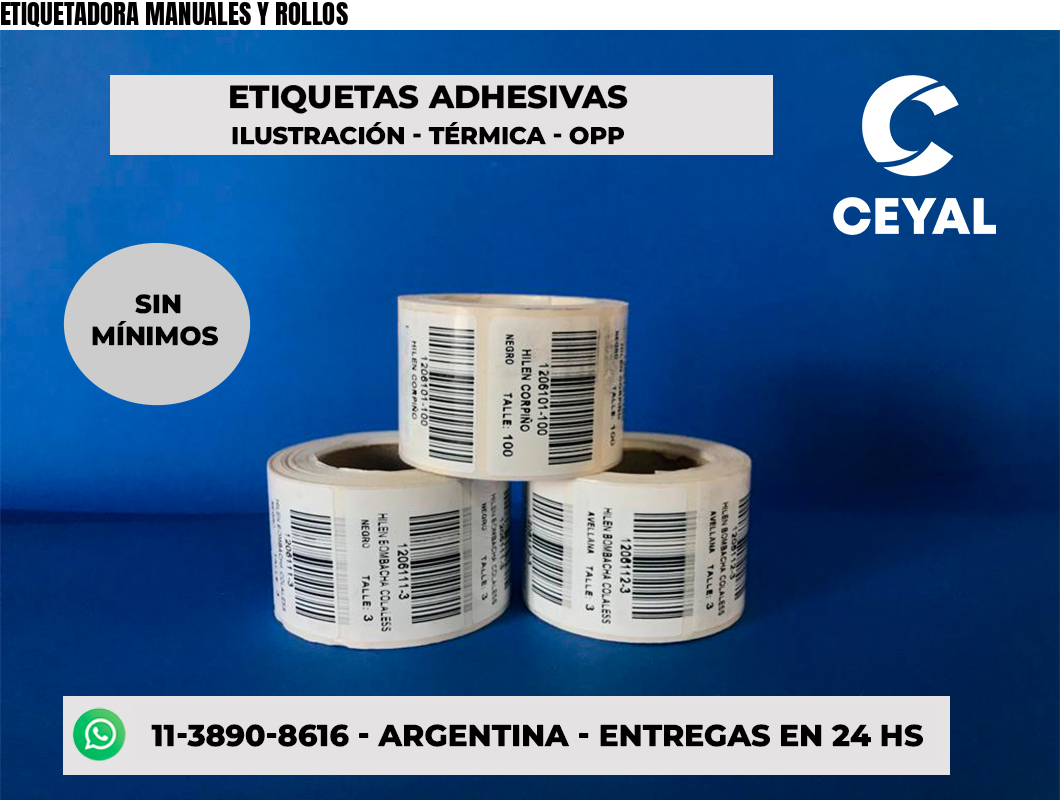 ETIQUETADORA MANUALES Y ROLLOS