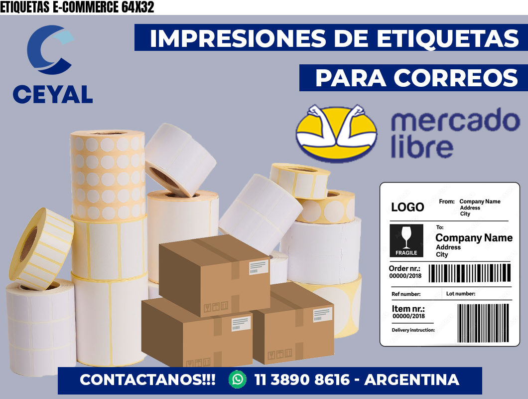 ETIQUETAS E-COMMERCE 64X32