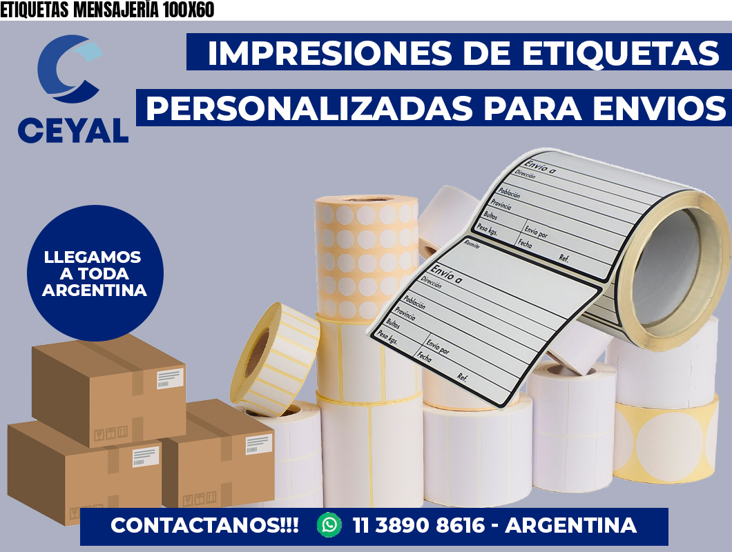 ETIQUETAS MENSAJERÍA 100X60