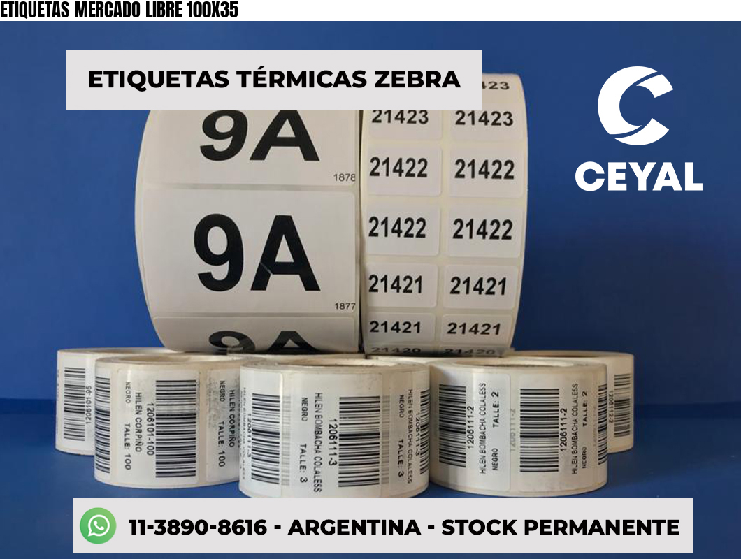 ETIQUETAS MERCADO LIBRE 100X35