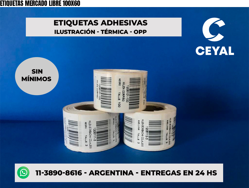 ETIQUETAS MERCADO LIBRE 100X60