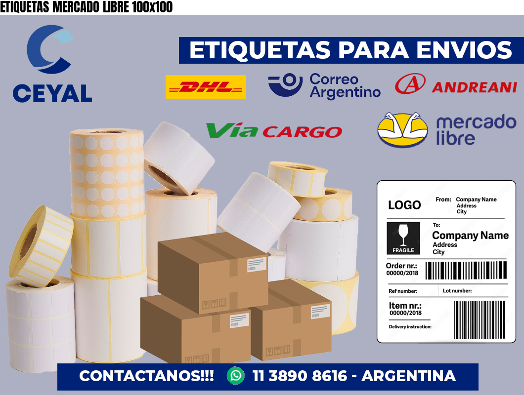 ETIQUETAS MERCADO LIBRE 100×100
