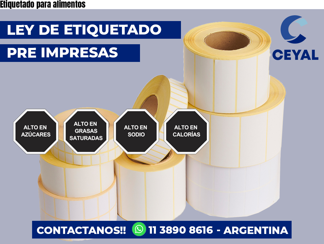 Etiquetado para alimentos