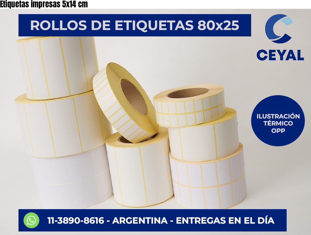 Etiquetas impresas 5×14 cm