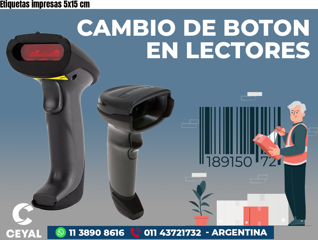 Etiquetas impresas 5x15 cm