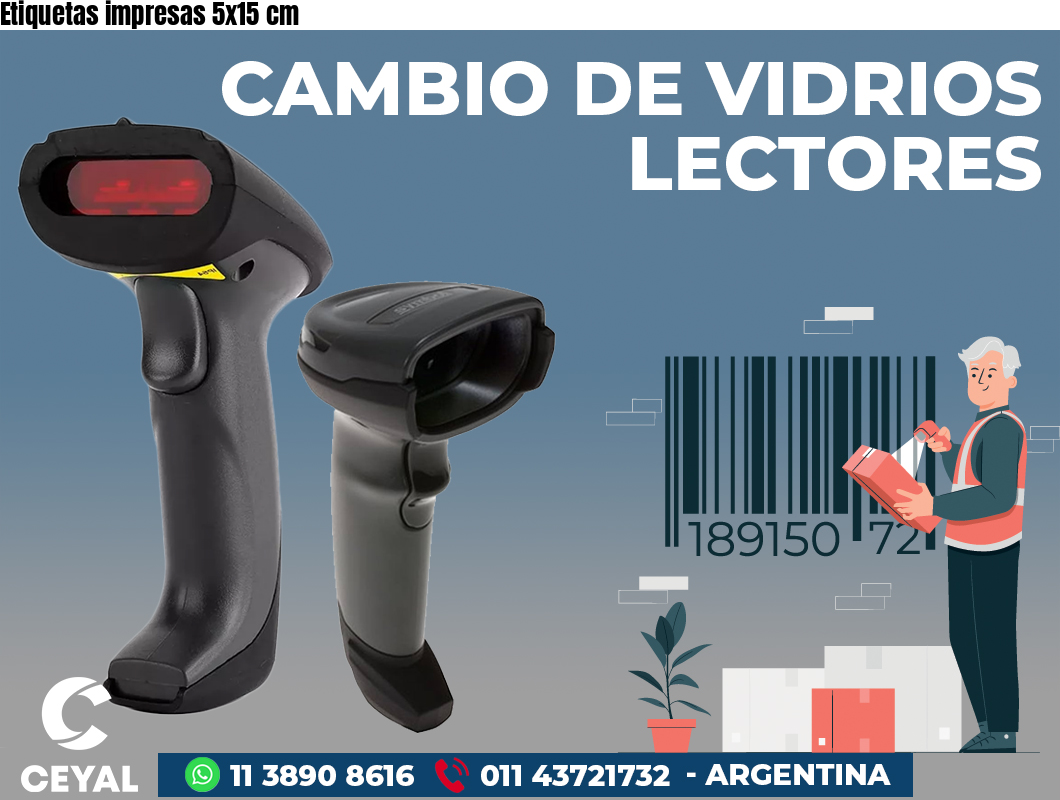 Etiquetas impresas 5x15 cm